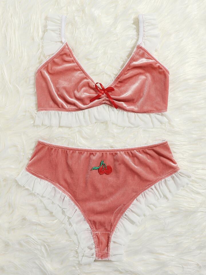 ENSEMBLE 2pcs SEXY en VELOUR ref: sala