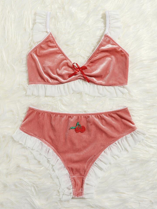ENSEMBLE 2pcs SEXY en VELOUR ref: sala