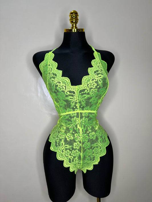 BODYSUIT LINGERIE VERT FLUO  RAMATOULAYE